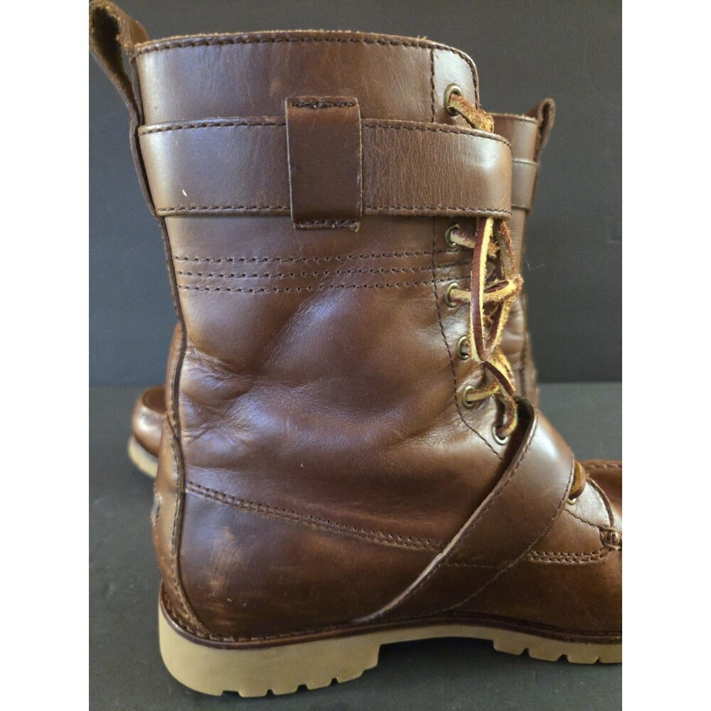 Polo Ralph Lauren Radbourne Brown  Leather Boots Men Range 14567 H17 Size 8.5D - Picture 11 of 16